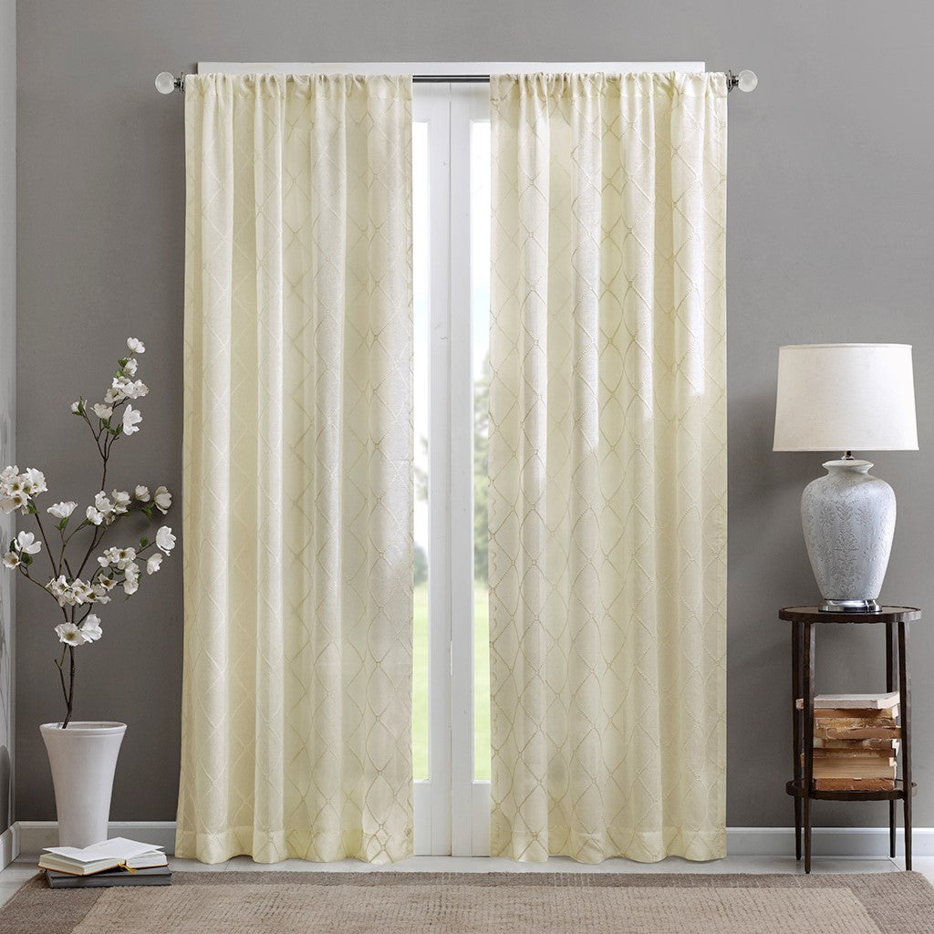 Diamond sheer window curtain panel (only 1 pc panel)