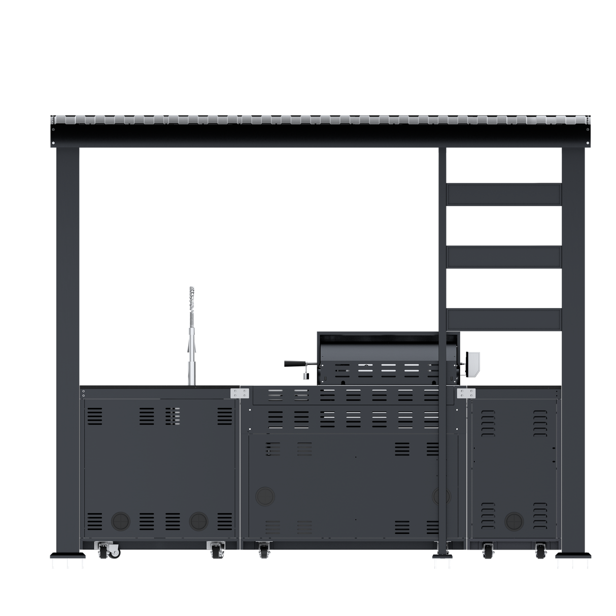 110-Inch Deluxe Stainless Steel Gas Outdoor Kitchen Grill
