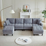 The Beverly Corduroy U-Shaped Sectional Sofa