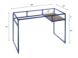 Yasin Glass Top Writing Desk