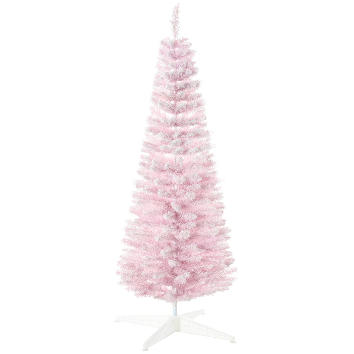 HOMCOM 5' Snow Flocked Artificial Pencil Christmas Tree