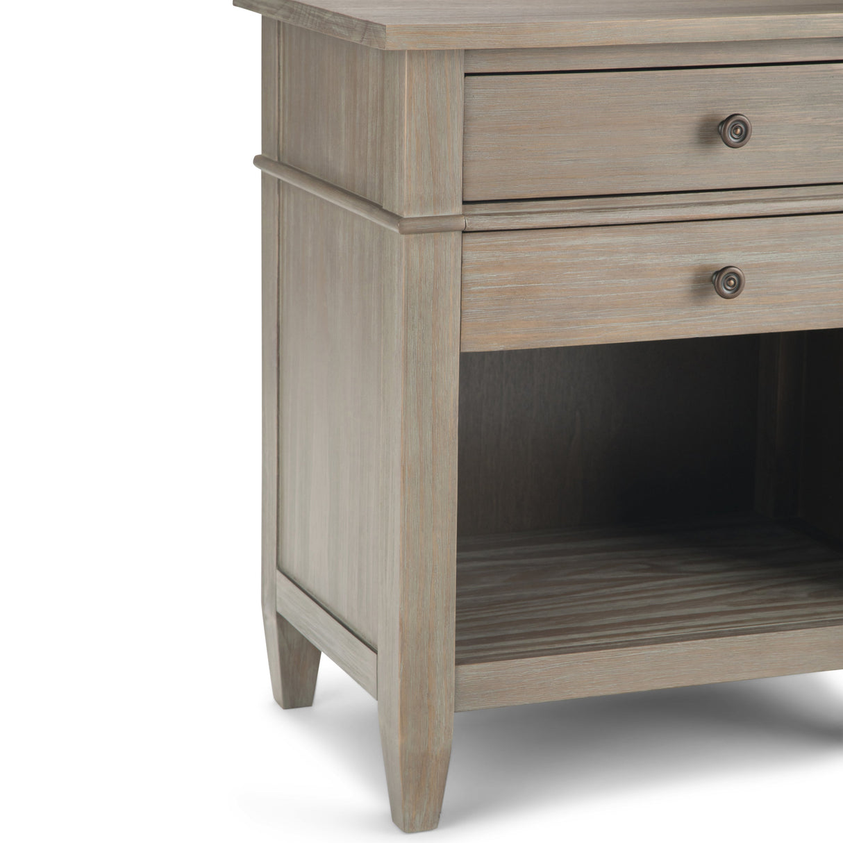 Carlton Bedside Table - Distressed Grey