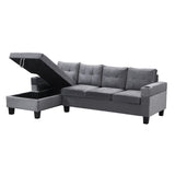 Modern Sectional Sofa Set with L-Shape Chaise Lounge