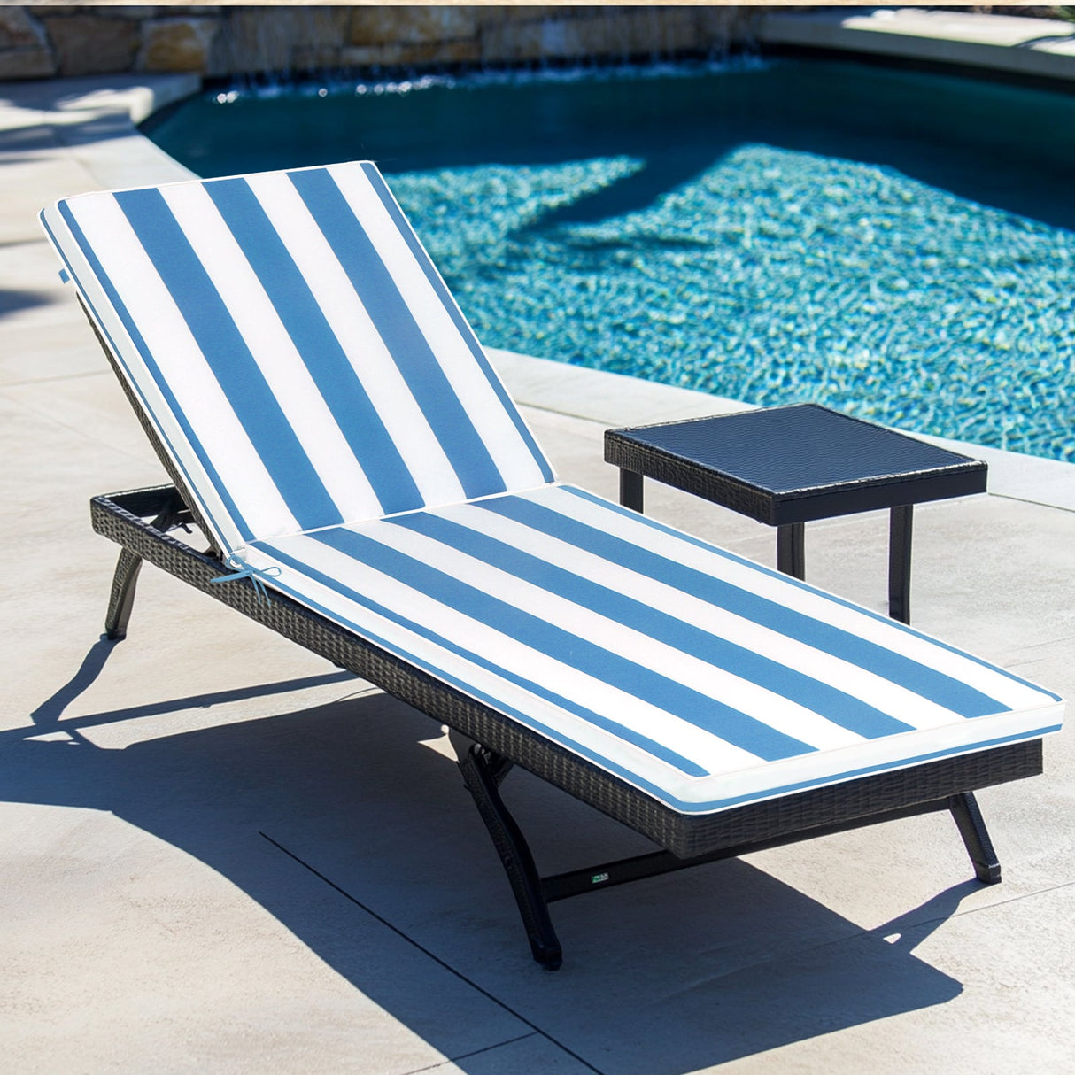 2pcs set outdoor lounge chair cushion replacement patio funiture seat cushion chaise lounge cushion