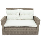 Elegantly Woven Outdoor Tengbian  6 piece outdoor conversation set