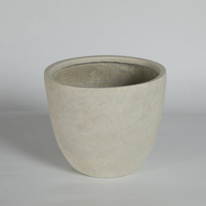 Round Concrete Planter Set of 2, Large Handmade Rustic Planter Pots