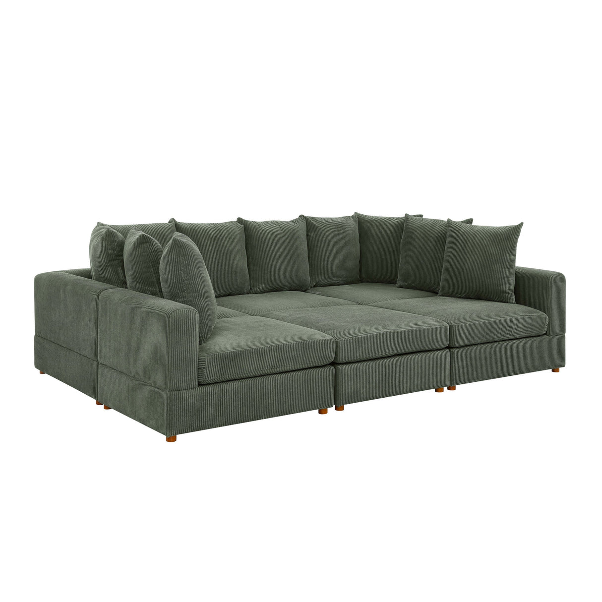 The Haven Six-Piece Modular Corduroy Sectional