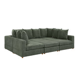 The Haven Six-Piece Modular Corduroy Sectional