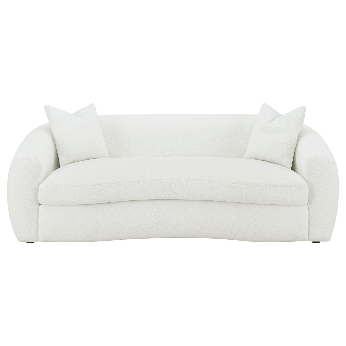 Isabella 3-piece Faux Sheepskin Upholstered Sofa Set Natural