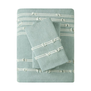 King/Cal King 3 Piece Cotton Jacquard Duvet Cover Set