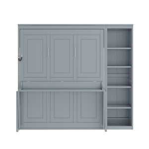Sturdy Murphy Bed With Desk And Bookshelf