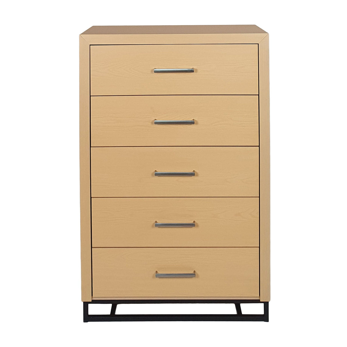 Borah Contemporary Wood 5 Drawer Dresser - Natural