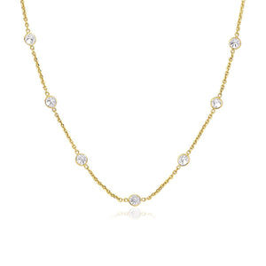 14k Yellow Gold CZ By the Yard Long Links