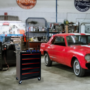 Rolling Metal Tool Chest With 5 Drawers
