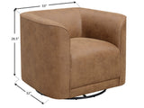Brown Swivel Accent Chair