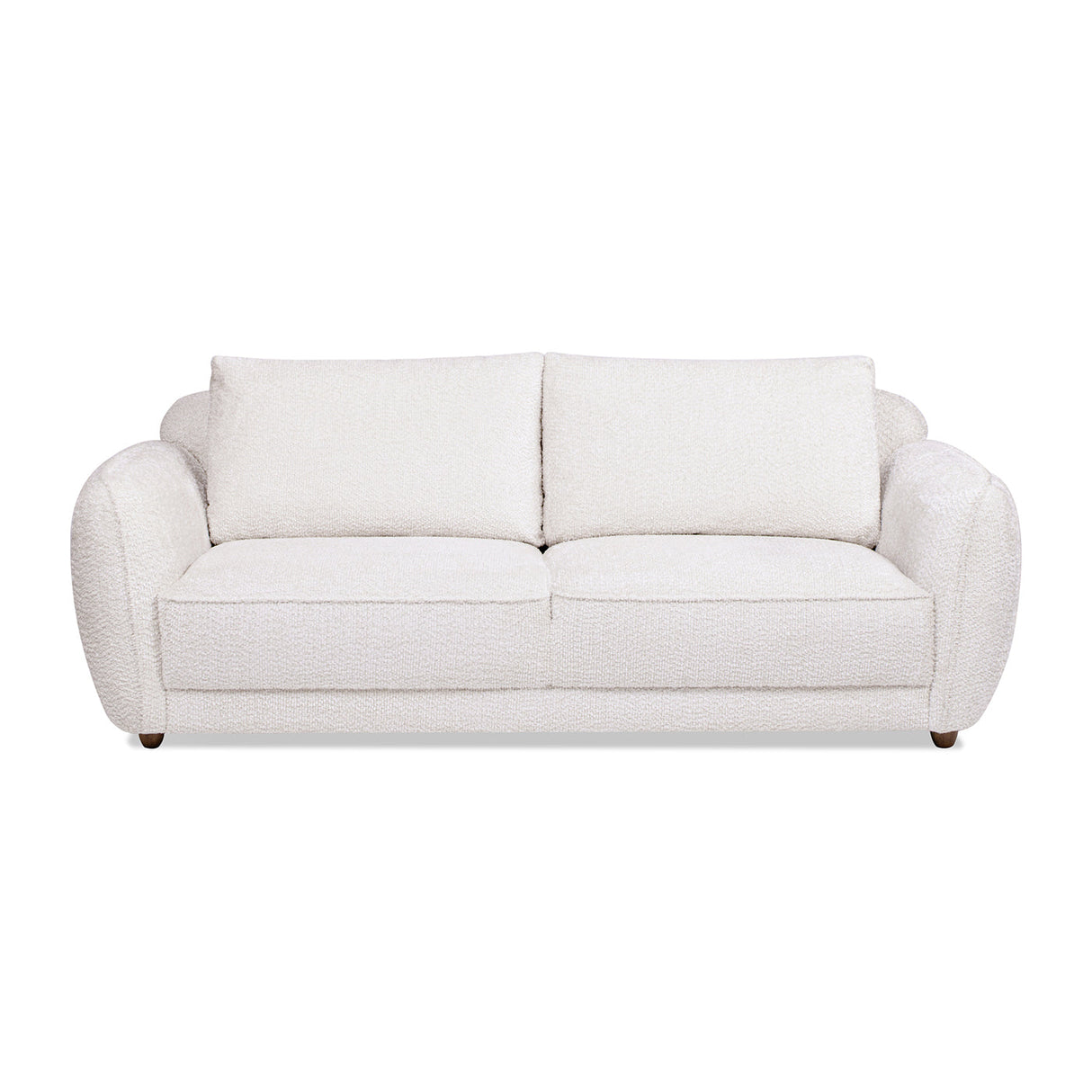 Sharon 84' Puffy Arm Sofa, Alpaca Off-White Chenille