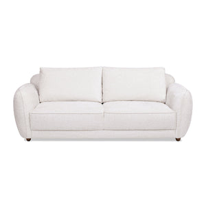 Sharon 84' Puffy Arm Sofa, Alpaca Off-White Chenille