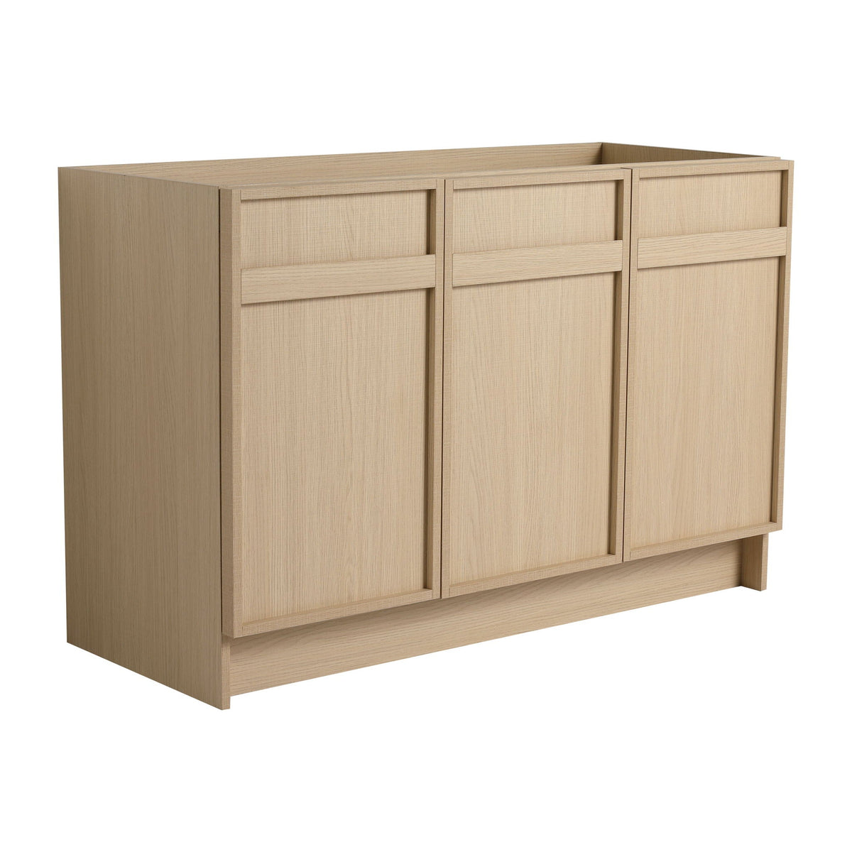 Modern Freestanding Bathroom Vanity with Soft Close Cabinet Doors - Light Brown