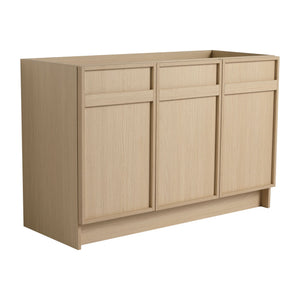 Modern Freestanding Bathroom Vanity with Soft Close Cabinet Doors - Light Brown