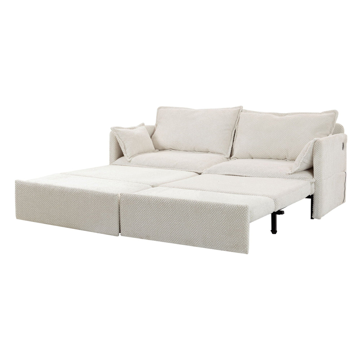 Pull Out Sofa Bed, Convertible Sleeper Sofa Couch, Side Storage, And USB / C - Type Charging Ports Chair