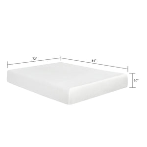 10" Plush Gel Memory Foam Mattress Bed With Cooling Technology, Aloe Vera Cover