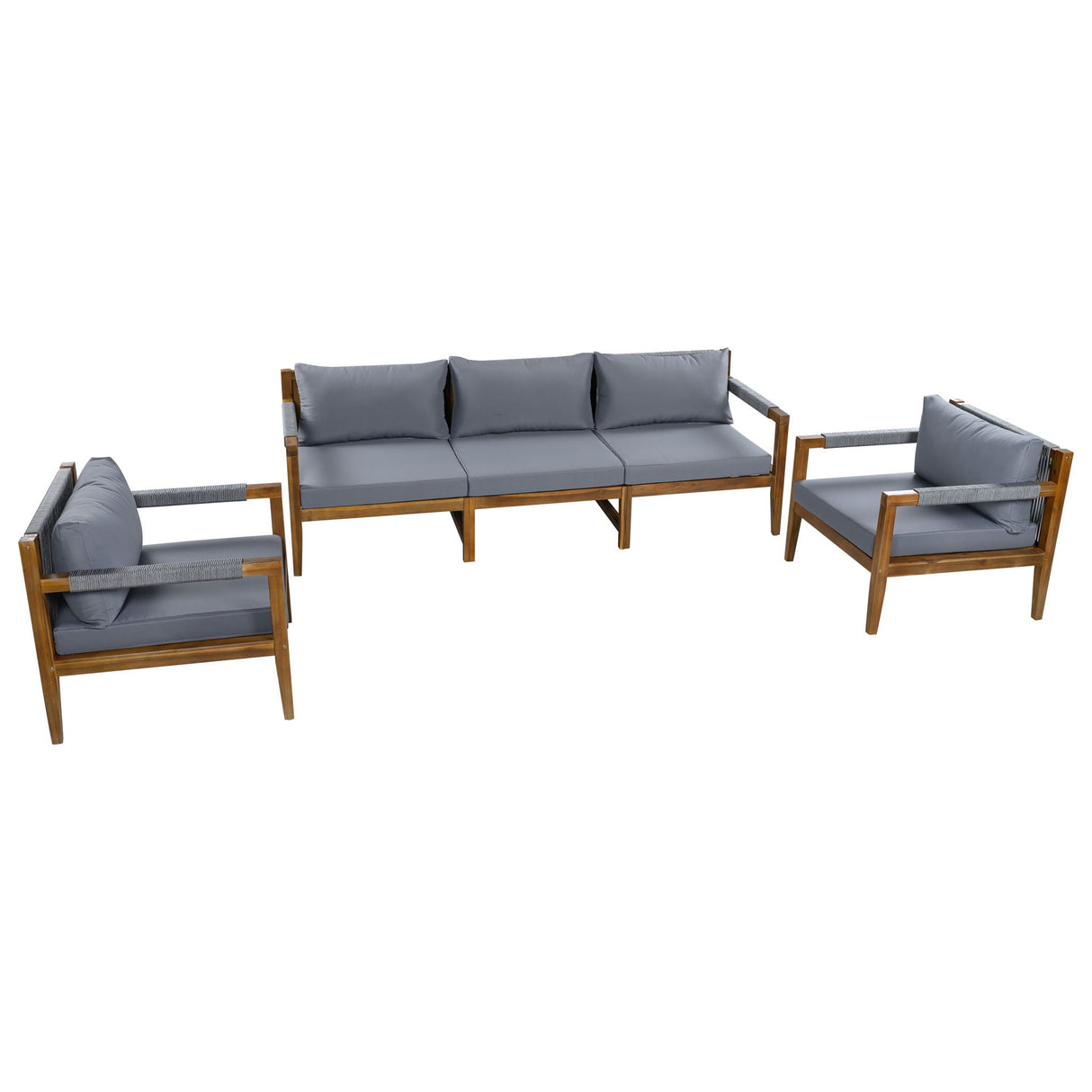 3 Piece Outdoor Sectional Sofa Set