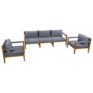 3 Piece Outdoor Sectional Sofa Set