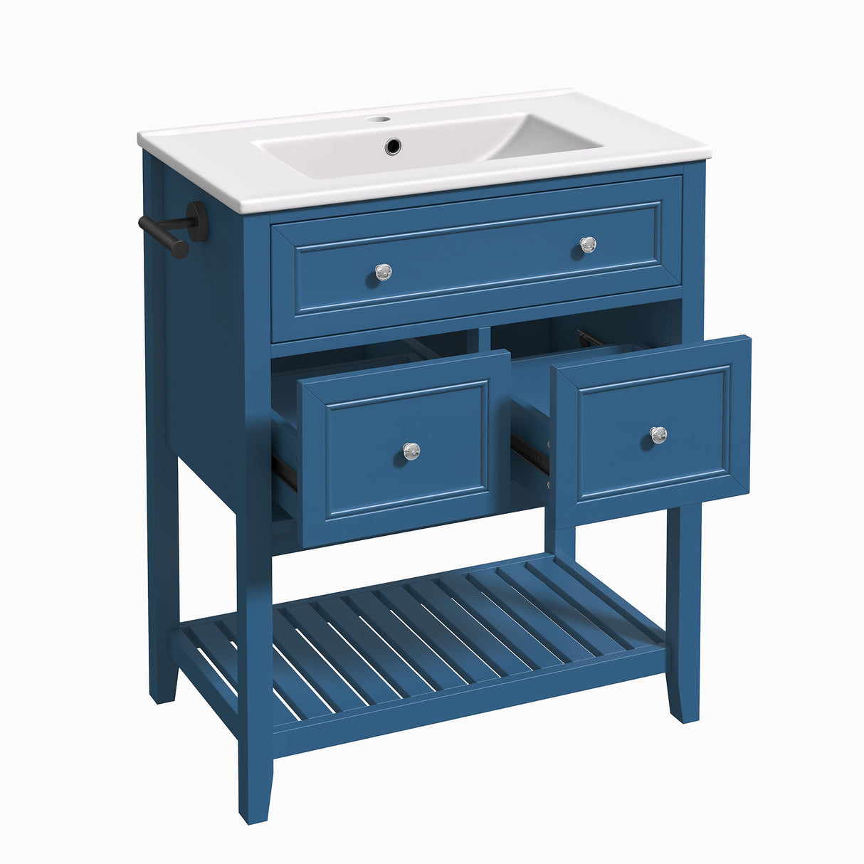 30" Navy Blue Bathroom Vanity