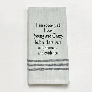 Dish Towel - Young And Crazy - Grey