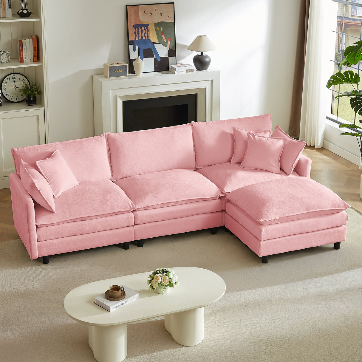 Modular Sectional Sofa - 110 Inch L Shaped Couch Set