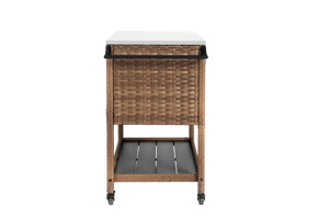 Outdoor Wicker Bar Cart