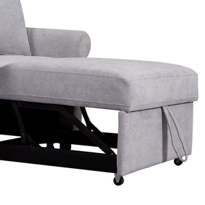 Convertible Sleeper Chair With Adjustable Backrest, 3 In 1 Lounger Chair Turns Into Bed, Single Bed For Living Room