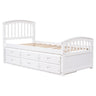 Platform Storage Bed Solid Wood Bed With 6 Drawers