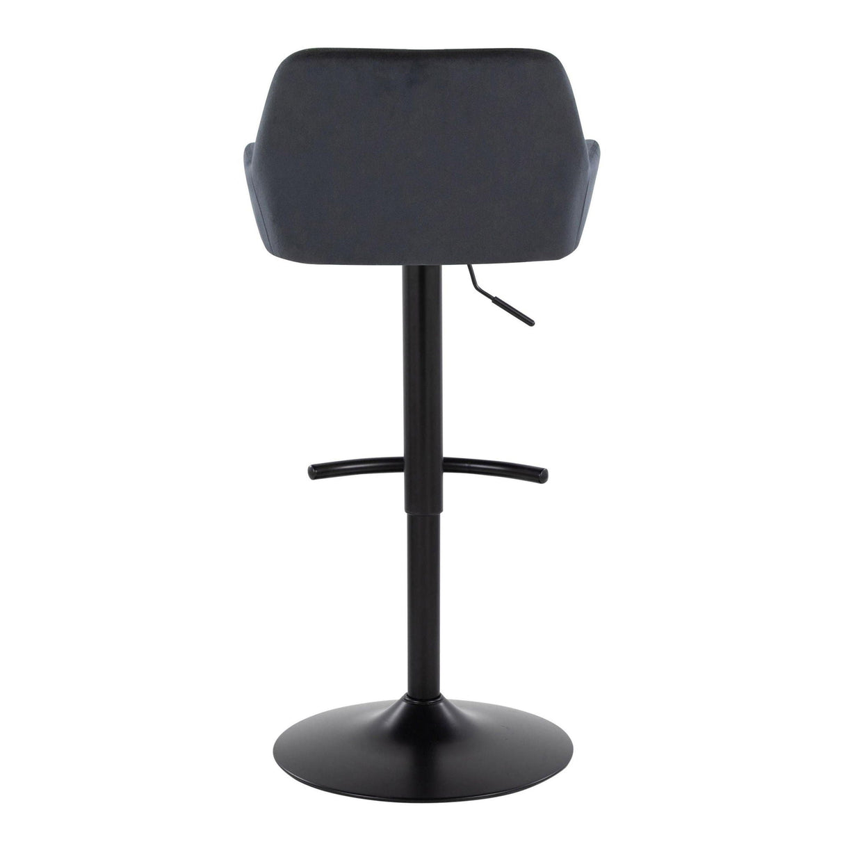 Daniella - Contemporary Adjustable Barstool With Swivel With Rounded T Footrest (Set of 2)