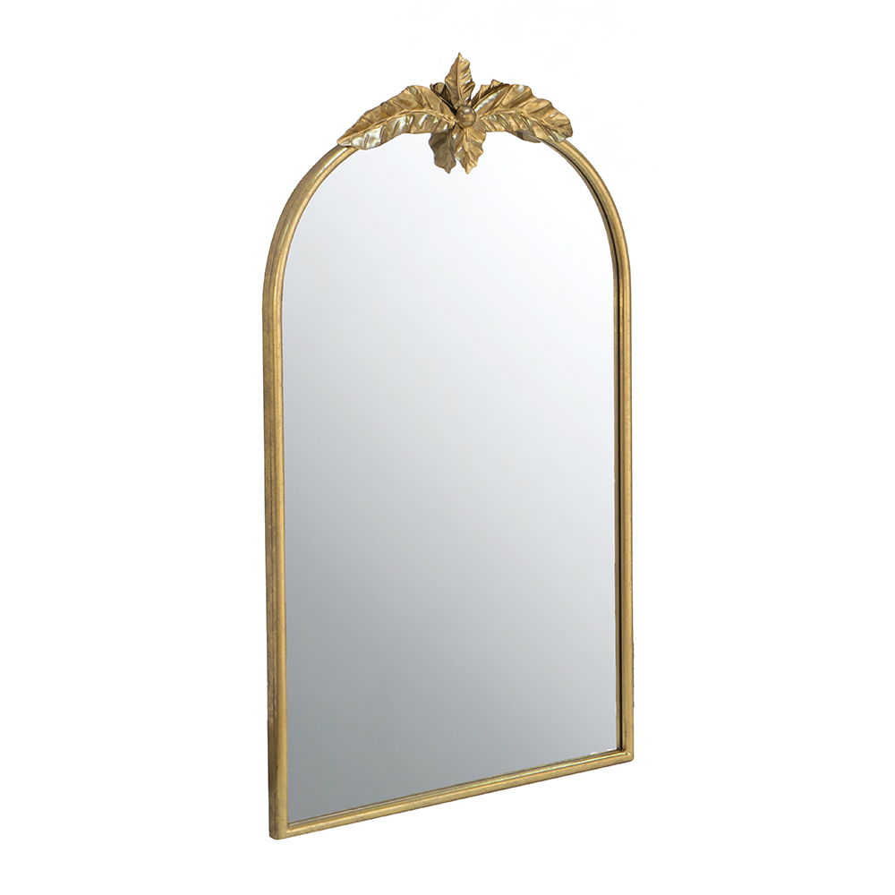 Arched Wall Mirror with Metal Frame