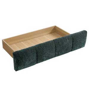 Modern Platform Bed Frame With Thick Fabric