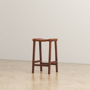 James - Mid-Century Modern Genuine Counter Stool