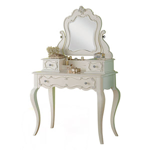 Edalene - Vanity Desk With Mirror - Pearl White