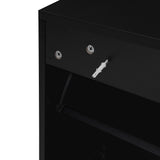 Modern Rattan 3 Door Shoe Rack Cabinet For Entryway