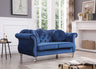 Stylish Flared Arm Loveseat