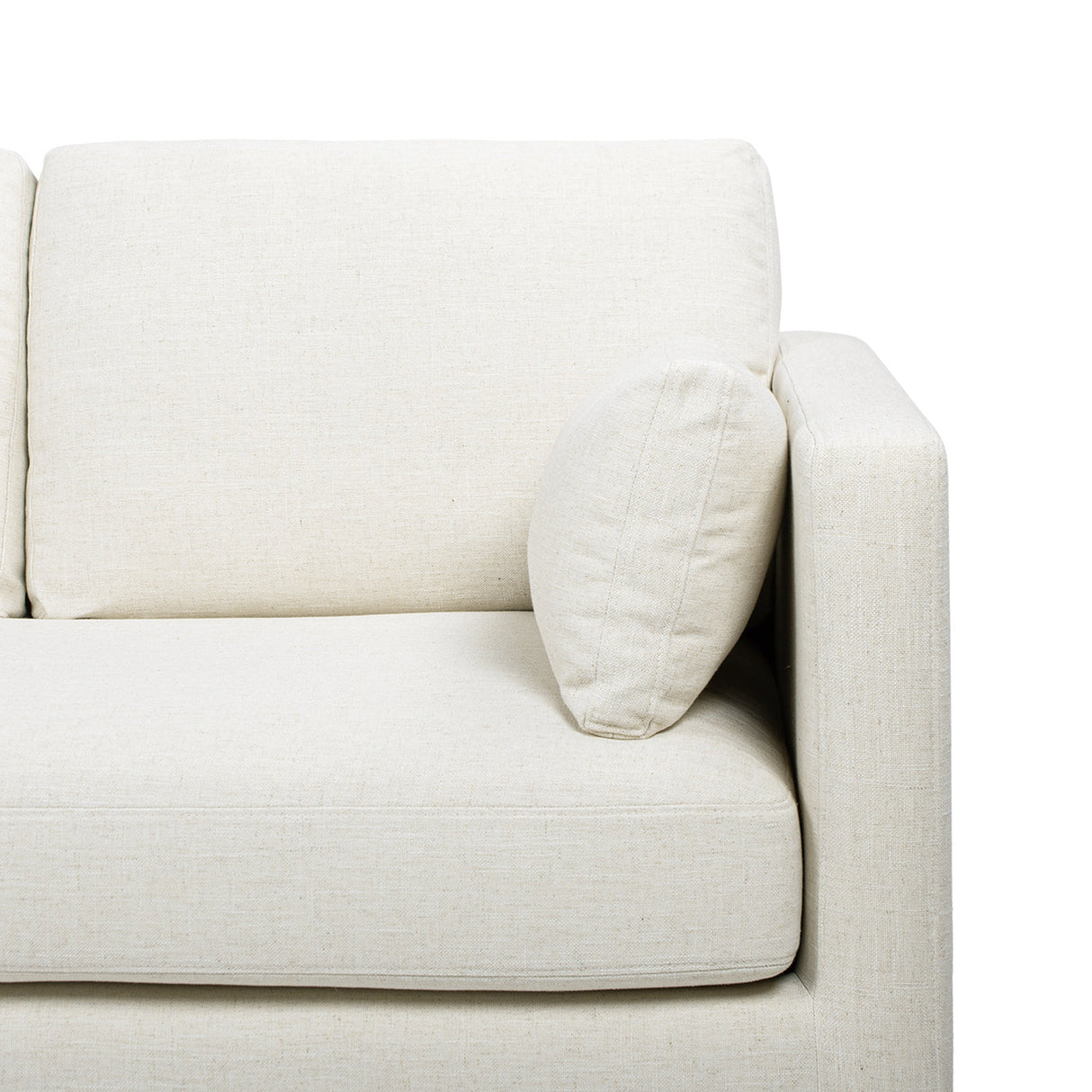 Knox 84' Modern Farmhouse Sofa, Flax White Linen