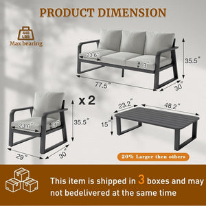 FR One Three-Seater + Two Single Seats + One Coffee Table