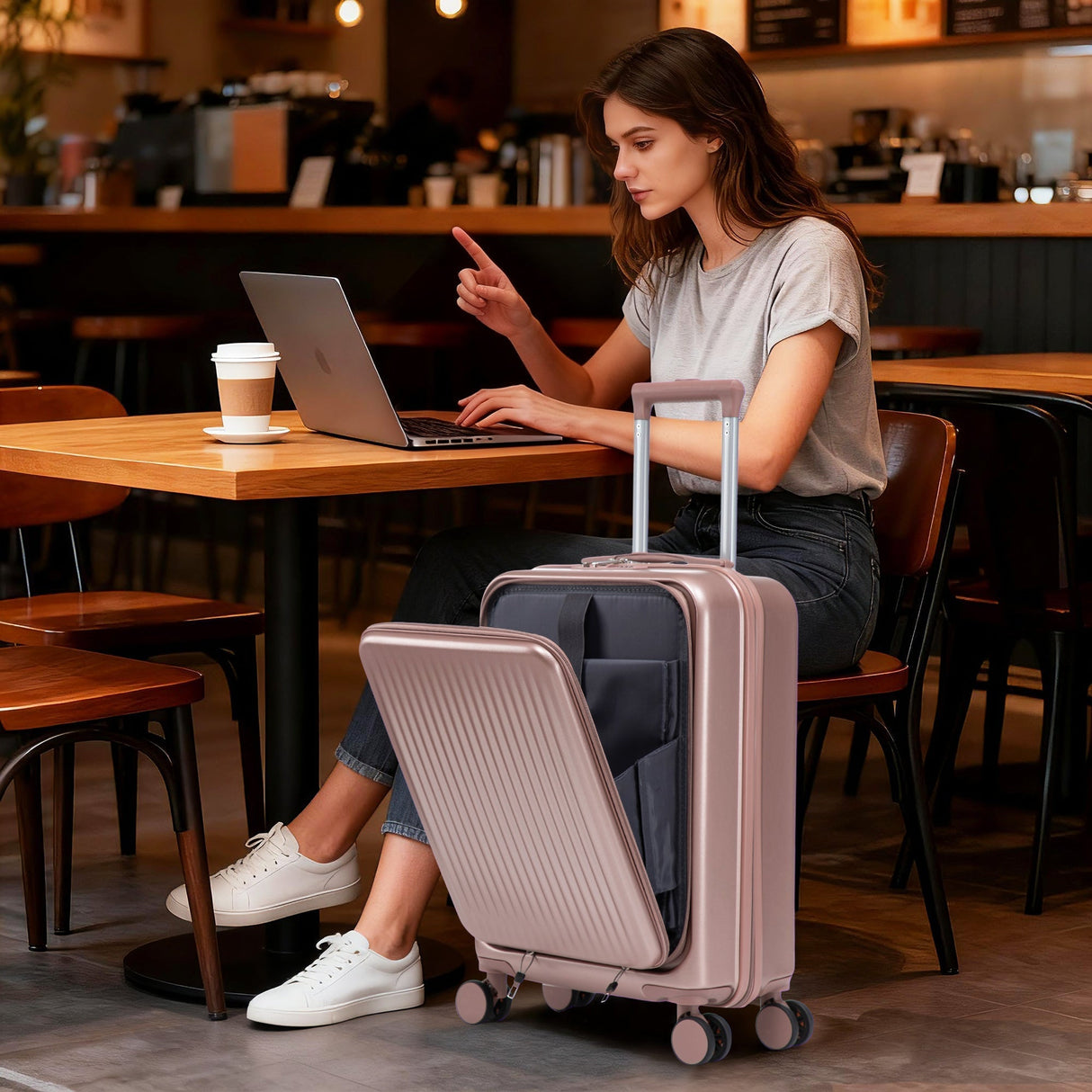 14'/20' 2-Piece ABS Spinner Wheel Luggage Set