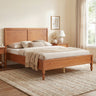Queen Size Wood Platform Bed Frame with Classic Panel Headboard