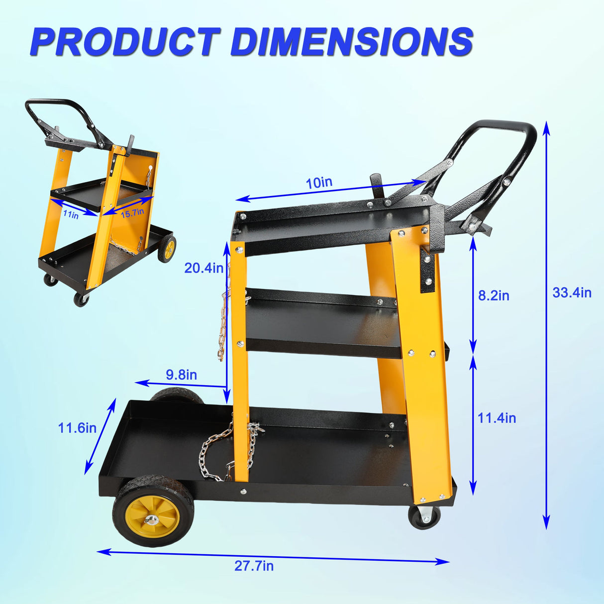 Multi Function 3 Tier Welding Cart
