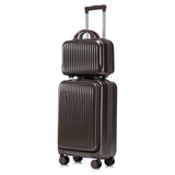 14' & 20' ABS Spinner Wheel Luggage Set with Cosmetic Case