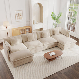 Comfort U Shaped Couch with Reversible Chaise