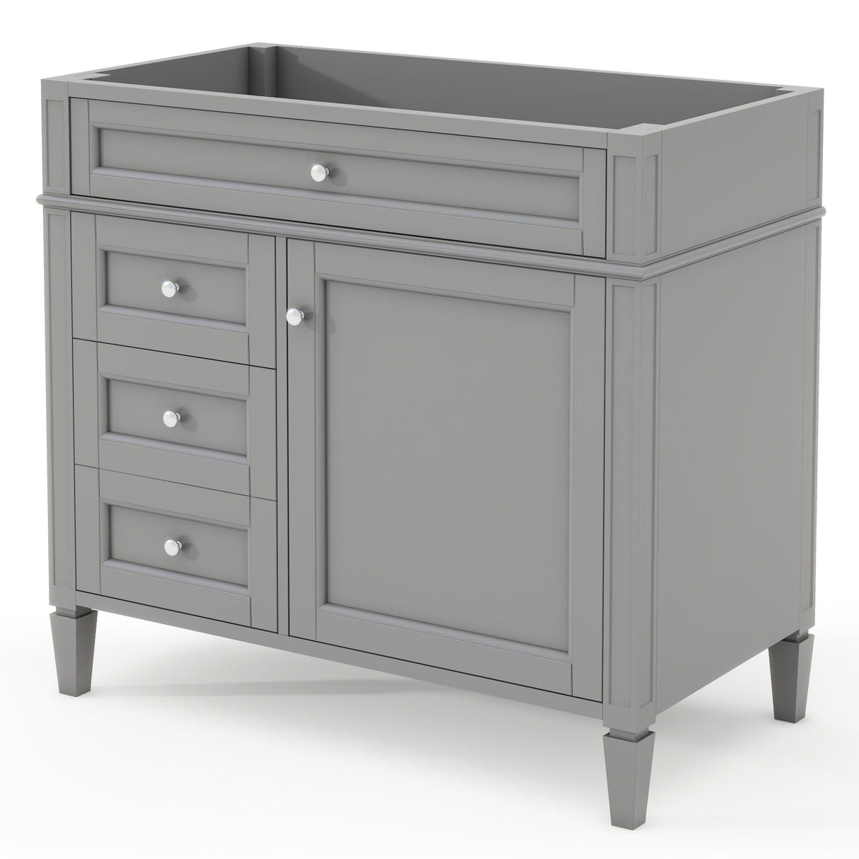 Bathroom Vanity With 2 Drawers and Tip-Out Drawer Storage Cabinet