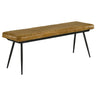 Tufted Cushion Side Bench With Tapered Legs