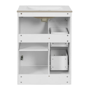 Bathroom Vanity With Under Mount Sink, 2 Drawers And Soft Closing Door